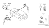 Diagram for 2011 Infiniti QX56 Ignition Lock Cylinder - 99810-1LA1A