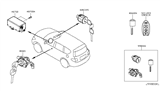 Diagram for 2017 Infiniti QX80 Ignition Lock Cylinder - 99810-1LA1B