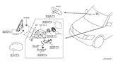 Diagram for 2011 Infiniti QX56 Car Mirror - 96366-1LA1A