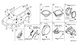 Diagram for Infiniti QX80 Car Speakers - 28136-1LA0A