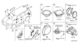 Diagram for Infiniti QX56 Car Speakers - 28136-1LA0A