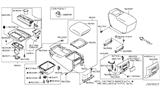 Diagram for Infiniti QX56 Center Console Base - 96910-1LA0A