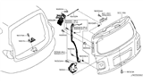 Diagram for Infiniti QX56 Body Door Lift Support - 90560-1LA0A