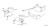 Diagram for 2016 Infiniti QX80 Sun Visor - 96401-1LA3D