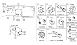 Diagram for 2020 Infiniti QX80 Door Lock Switch - 251B3-6GW0C