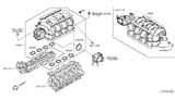 Diagram for 2012 Infiniti QX56 Intake Manifold Gasket - 14035-1LA0A