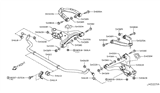 Diagram for 2011 Infiniti QX56 Sway Bar Link - 54618-1LA0A