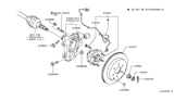 Diagram for Infiniti Wheel Stud - 43222-1LB0A