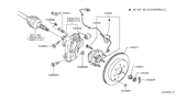 Diagram for 2015 Infiniti QX80 Steering Knuckle - 43018-1LA0A