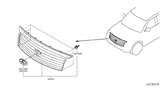 Diagram for Infiniti QX56 Grille - 62310-1ZR1A