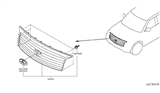 Diagram for 2014 Infiniti QX80 Grille - 62310-1ZR0A