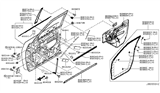 Diagram for Infiniti QX80 Window Run - 80217-1LA0A