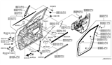 Diagram for Infiniti EX35 Door Hinge - 80400-JK00A