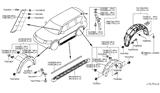 Diagram for 2019 Infiniti QX80 Wheelhouse - 76746-1LA0A