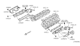 Diagram for Infiniti QX56 Exhaust Manifold Gasket - 14036-1LA0A