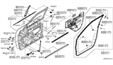 Diagram for Infiniti QX80 Window Run - 80216-1LA9E