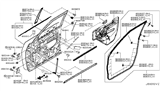 Diagram for Infiniti QX80 Door Moldings - 80820-1LA1B