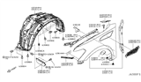 Diagram for 2013 Infiniti QX56 Fender - 63100-1V90A