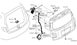 Diagram for Infiniti QX80 Door Lock Actuator - 90500-1AA1A