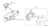 Diagram for Infiniti QX50 Instrument Cluster - 24810-5NA1A