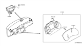 Diagram for 2020 Infiniti QX50 Speedometer - 24810-5NA1A