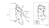 Diagram for Infiniti Timing Cover - 13500-5NA1A