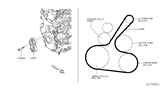 Diagram for Infiniti QX50 Serpentine Belt - 11720-5NA0B