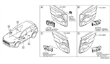 Diagram for 2021 Infiniti QX50 Power Window Switch - 25421-5NA0A