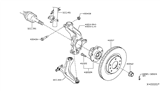 Diagram for 2021 Infiniti QX50 Steering Knuckle - 40015-5NA0A