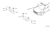 Diagram for 2021 Infiniti QX50 Sun Visor - 96400-5NA5A