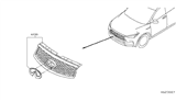 Diagram for 2019 Infiniti QX50 Grille - 62310-5NA2A