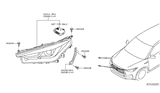 Diagram for 2019 Infiniti QX50 Headlight - 26060-5NA0A