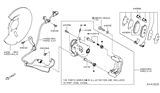 Diagram for Infiniti QX50 Brake Bleeder Screw - 44128-4EA0A