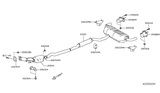 Diagram for 2021 Infiniti QX50 Muffler Hanger Straps - 20651-5NA1A