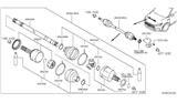 Diagram for 2019 Infiniti QX50 Axle Shaft - 39100-5NA4A