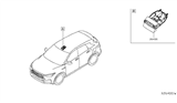 Diagram for Infiniti QX50 Dome Light - 26430-5NB0B