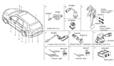 Diagram for Infiniti Door Jamb Switch - 25360-1HA1C