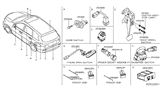 Diagram for 2014 Infiniti QX60 Cruise Control Switch - 25300-3JA0A