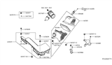 Diagram for 2019 Infiniti QX60 Air Duct - 16554-6KA0A