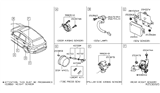 Diagram for Infiniti QX60 Parking Assist Distance Sensor - 284K0-3JA7C