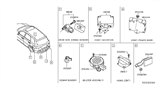 Diagram for Infiniti QX60 Parking Assist Distance Sensor - 25994-3JC3B