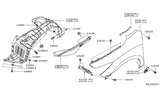 Diagram for Infiniti JX35 Fender - 63100-3JA0B