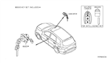 Diagram for 2018 Infiniti QX60 Ignition Lock Cylinder - 99810-9NR0A