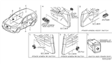 Diagram for 2018 Infiniti QX60 Power Window Switch - 25411-3JA1A