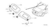 Diagram for 2017 Infiniti QX60 Sun Visor - 96401-9PB0A