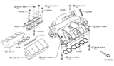 Diagram for Infiniti Intake Manifold Gasket - 14032-4RA0A