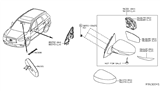 Diagram for Infiniti Mirror Cover - 96373-9NF1E
