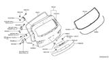 Diagram for Infiniti JX35 Weather Strip - 90832-3JA1A