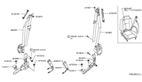 Diagram for 2014 Infiniti QX60 Seat Belt - 86884-9NB3B