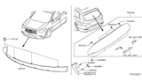 Diagram for 2013 Infiniti JX35 Air Deflector - 96015-3JA0A